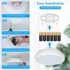 image2Pack Battery Operated Motion Sensor LED Ceiling Light 72inch Flush Mount Light Fixture 6000K Wireless Motion Activated Ceiling Lamp in 400LM for Closet Pantry Laundry StairBattery Not Included6000K Cool White
