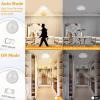 image2Pack Battery Operated Motion Sensor LED Ceiling Light 72inch Flush Mount Light Fixture 6000K Wireless Motion Activated Ceiling Lamp in 400LM for Closet Pantry Laundry StairBattery Not Included3000K Warm White