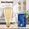 image60 Watt Incandescent Edison Light Bulbs Vintage Dimmable E26 Bulbs ST58 2200K Warm White Antique 260LM E26 Medium Screw Base Amber Filament Bulbs for Home Bedroom Office Decorative Lamp4PackST58