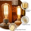 image60 Watt Incandescent Edison Light Bulbs Vintage Dimmable E26 Bulbs ST58 2200K Warm White Antique 260LM E26 Medium Screw Base Amber Filament Bulbs for Home Bedroom Office Decorative Lamp4PackST58
