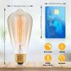 image60 Watt Incandescent Edison Light Bulbs Vintage Dimmable E26 Bulbs ST58 2200K Warm White Antique 260LM E26 Medium Screw Base Amber Filament Bulbs for Home Bedroom Office Decorative Lamp4PackST64