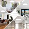 imageBlack LED Flush Mount Ceiling Light Fixture 100W Equivalent Dimmable Modern Recessed Ceiling Lamp 5000K Daylight White 15W 1200Lm 7 Inch Thin Flat Ceiling Light for Closet Kitchen Hallway 1PackWhite