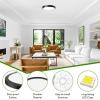 imageBlack LED Flush Mount Ceiling Light Fixture 100W Equivalent Dimmable Modern Recessed Ceiling Lamp 5000K Daylight White 15W 1200Lm 7 Inch Thin Flat Ceiling Light for Closet Kitchen Hallway 1PackBlack