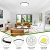 imageBlack LED Flush Mount Ceiling Light Fixture 100W Equivalent Dimmable Modern Recessed Ceiling Lamp 5000K Daylight White 15W 1200Lm 7 Inch Thin Flat Ceiling Light for Closet Kitchen Hallway 1PackBlack