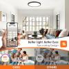 imageBrightever 12 Inch Black LED Flush Mount Ceiling Lights 28W 3200LM Ultra Thin 067 Inch Close to Ceiling Light Fixtures 5000K Daylight Dimmable Flat Ceiling Lamp for Dining Room Garage 6 PacksBlack
