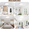 imageBrightever 12 Inch Black LED Flush Mount Ceiling Lights 28W 3200LM Ultra Thin 067 Inch Close to Ceiling Light Fixtures 5000K Daylight Dimmable Flat Ceiling Lamp for Dining Room Garage 6 PacksWhite