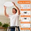 imageBrightever 12 Inch Black LED Flush Mount Ceiling Lights 28W 3200LM Ultra Thin 067 Inch Close to Ceiling Light Fixtures 5000K Daylight Dimmable Flat Ceiling Lamp for Dining Room Garage 6 PacksWhite