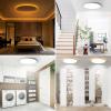 imageBrightever 12 Inch LED Flush Mount Ceiling Light Fixture with Night Light 24W 2400LM Modern Ceiling Light 2700K3000K4000K5000K6500K Selectable amp Dimmable Ceiling Lamp for Bedroom Black 1 PackWhite