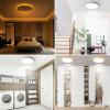 imageBrightever 12 Inch LED Flush Mount Ceiling Light Fixture with Night Light 24W 2400LM Modern Ceiling Light 2700K3000K4000K5000K6500K Selectable amp Dimmable Ceiling Lamp for Bedroom Black 1 PackWhite