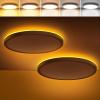 imageBrightever 12 Inch LED Flush Mount Ceiling Light Fixture with Night Light 24W 2400LM Modern Ceiling Light 2700K3000K4000K5000K6500K Selectable amp Dimmable Ceiling Lamp for Bedroom Black 1 PackWhite
