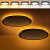 imageBrightever 12 Inch LED Flush Mount Ceiling Light Fixture with Night Light 24W 2400LM Modern Ceiling Light 2700K3000K4000K5000K6500K Selectable amp Dimmable Ceiling Lamp for Bedroom Black 1 PackBlack