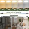 imageBrightever 12 Inch LED Flush Mount Ceiling Light Fixture with Night Light 24W 2400LM Modern Ceiling Light 2700K3000K4000K5000K6500K Selectable amp Dimmable Ceiling Lamp for Bedroom Black 1 PackWhite