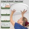 imageBrightever 12 Inch LED Flush Mount Ceiling Light Fixture with Night Light 24W 2400LM Modern Ceiling Light 2700K3000K4000K5000K6500K Selectable amp Dimmable Ceiling Lamp for Bedroom Black 1 PackWhite