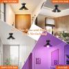 imageBrightever 2Pack Industrial Semi Flush Mount Ceiling Lights Matte Black Farmhouse Light Fixtures Close to Ceiling Lights for Kitchen Laundry Room Entryway Hallway E26 Base Bulb not Included