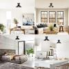 imageBrightever 2Pack Industrial Semi Flush Mount Ceiling Lights Matte Black Farmhouse Light Fixtures Close to Ceiling Lights for Kitchen Laundry Room Entryway Hallway E26 Base Bulb not Included