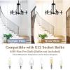 imageBrightever Black Chandelier 6Light Farmhouse Chandelier for Dining Room Lighting Fixtures Modern Candle Hanging Pendant Lights Fixture for Living Room Kitchen Foyer Island Entryway Hallway Bedroom