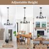 imageBrightever Black Chandelier 6Light Farmhouse Chandelier for Dining Room Lighting Fixtures Modern Candle Hanging Pendant Lights Fixture for Living Room Kitchen Foyer Island Entryway Hallway Bedroom