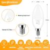 imageBrightever Candelabra 40W Equivalent LED Light Bulbs 4W Candle Light Bulbs with Small E12 Base Daylight White 5000K Ceiling Fan Lightbulbs Type B Bulb for Wall Sconces NonDimmable Pack of 62700k Warm White