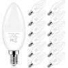 imageBrightever Candelabra 40W Equivalent LED Light Bulbs 4W Candle Light Bulbs with Small E12 Base Daylight White 5000K Ceiling Fan Lightbulbs Type B Bulb for Wall Sconces NonDimmable Pack of 62700k Warm White