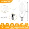imageBrightever Candelabra 40W Equivalent LED Light Bulbs 4W Candle Light Bulbs with Small E12 Base Daylight White 5000K Ceiling Fan Lightbulbs Type B Bulb for Wall Sconces NonDimmable Pack of 62700k Warm White