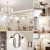 imageBrightever Candelabra 40W Equivalent LED Light Bulbs 4W Candle Light Bulbs with Small E12 Base Daylight White 5000K Ceiling Fan Lightbulbs Type B Bulb for Wall Sconces NonDimmable Pack of 64000k Natural White