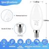 imageBrightever Candelabra 40W Equivalent LED Light Bulbs 4W Candle Light Bulbs with Small E12 Base Daylight White 5000K Ceiling Fan Lightbulbs Type B Bulb for Wall Sconces NonDimmable Pack of 65000k Daylight White