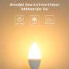 imageBrightever Candelabra 40W Equivalent LED Light Bulbs 4W Candle Light Bulbs with Small E12 Base Daylight White 5000K Ceiling Fan Lightbulbs Type B Bulb for Wall Sconces NonDimmable Pack of 62700k Warm White
