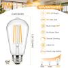 imageBrightever Dimmable Amber Light Bulbs 60 Watt Equivalent 2200K Warm Light Vintage LED Edison Bulbs 850LM 90CRI 7W ST58 E26 LED Bulb Clear Glass Antique Decorative Lights Bulb for Room 6Pack2200k Amber White