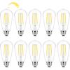 imageBrightever Dimmable Amber Light Bulbs 60 Watt Equivalent 2200K Warm Light Vintage LED Edison Bulbs 850LM 90CRI 7W ST58 E26 LED Bulb Clear Glass Antique Decorative Lights Bulb for Room 6Pack2700k Warm White
