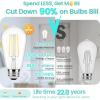 imageBrightever Dimmable Amber Light Bulbs 60 Watt Equivalent 2200K Warm Light Vintage LED Edison Bulbs 850LM 90CRI 7W ST58 E26 LED Bulb Clear Glass Antique Decorative Lights Bulb for Room 6Pack4000k Neutral White