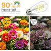 imageBrightever Dimmable Amber Light Bulbs 60 Watt Equivalent 2200K Warm Light Vintage LED Edison Bulbs 850LM 90CRI 7W ST58 E26 LED Bulb Clear Glass Antique Decorative Lights Bulb for Room 6Pack2700k Warm White