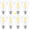 imageBrightever Dimmable Amber Light Bulbs 60 Watt Equivalent 2200K Warm Light Vintage LED Edison Bulbs 850LM 90CRI 7W ST58 E26 LED Bulb Clear Glass Antique Decorative Lights Bulb for Room 6Pack2700k Warm White