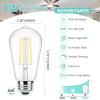 imageBrightever Dimmable Amber Light Bulbs 60 Watt Equivalent 2200K Warm Light Vintage LED Edison Bulbs 850LM 90CRI 7W ST58 E26 LED Bulb Clear Glass Antique Decorative Lights Bulb for Room 6Pack4000k Neutral White