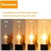imageBrightever Vintage Incandescent Light Bulbs 40Watt B10 380 Lumens Clear Dimmable E12 Edison Candelabra Lightbulbs Decorative Candle Bulbs for Chandeliers Ceiling Fan 2500K Warm White 12PackTraditional