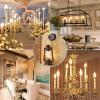 imageBrightever Vintage Incandescent Light Bulbs 40Watt B10 380 Lumens Clear Dimmable E12 Edison Candelabra Lightbulbs Decorative Candle Bulbs for Chandeliers Ceiling Fan 2500K Warm White 12PackAntique
