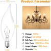 imageBrightever Vintage Incandescent Light Bulbs 40Watt B10 380 Lumens Clear Dimmable E12 Edison Candelabra Lightbulbs Decorative Candle Bulbs for Chandeliers Ceiling Fan 2500K Warm White 12PackAntique