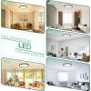 imageBrightever Walnut Wood LED Flush Mount Ceiling Light 12 Inch 24W 3200LM Close to Ceiling Light Fixtures Dimmable amp 2700K6500K 5 Color Selectable Light Fixtures Ceiling Mount 1 Pack5CCTBlack