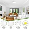 imageBrightever Walnut Wood LED Flush Mount Ceiling Light 12 Inch 24W 3200LM Close to Ceiling Light Fixtures Dimmable amp 2700K6500K 5 Color Selectable Light Fixtures Ceiling Mount 1 Pack3CCTWhite