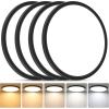 imageBrightever Walnut Wood LED Flush Mount Ceiling Light 12 Inch 24W 3200LM Close to Ceiling Light Fixtures Dimmable amp 2700K6500K 5 Color Selectable Light Fixtures Ceiling Mount 1 Pack5CCTBlack