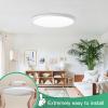 imageBrightever Walnut Wood LED Flush Mount Ceiling Light 12 Inch 24W 3200LM Close to Ceiling Light Fixtures Dimmable amp 2700K6500K 5 Color Selectable Light Fixtures Ceiling Mount 1 Pack5CCTWhite