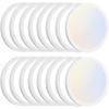 imageBrightever Walnut Wood LED Flush Mount Ceiling Light 12 Inch 24W 3200LM Close to Ceiling Light Fixtures Dimmable amp 2700K6500K 5 Color Selectable Light Fixtures Ceiling Mount 1 Pack3CCTWhite
