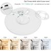 imageBrightever Walnut Wood LED Flush Mount Ceiling Light 12 Inch 24W 3200LM Close to Ceiling Light Fixtures Dimmable amp 2700K6500K 5 Color Selectable Light Fixtures Ceiling Mount 1 Pack5CCTWhite