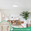 imageBrightever Walnut Wood LED Flush Mount Ceiling Light 12 Inch 24W 3200LM Close to Ceiling Light Fixtures Dimmable amp 2700K6500K 5 Color Selectable Light Fixtures Ceiling Mount 1 Pack5CCTWhite