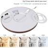 imageBrightever Walnut Wood LED Flush Mount Ceiling Light 12 Inch 24W 3200LM Close to Ceiling Light Fixtures Dimmable amp 2700K6500K 5 Color Selectable Light Fixtures Ceiling Mount 1 Pack5CCTWalnut Wood