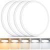 imageBrightever Walnut Wood LED Flush Mount Ceiling Light 12 Inch 24W 3200LM Close to Ceiling Light Fixtures Dimmable amp 2700K6500K 5 Color Selectable Light Fixtures Ceiling Mount 1 Pack5CCTWhite