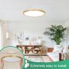 imageBrightever Walnut Wood LED Flush Mount Ceiling Light 12 Inch 24W 3200LM Close to Ceiling Light Fixtures Dimmable amp 2700K6500K 5 Color Selectable Light Fixtures Ceiling Mount 1 Pack5CCTGold