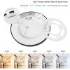 imageBrightever Walnut Wood LED Flush Mount Ceiling Light 12 Inch 24W 3200LM Close to Ceiling Light Fixtures Dimmable amp 2700K6500K 5 Color Selectable Light Fixtures Ceiling Mount 1 Pack5CCTBlack