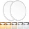 imageBrightever Walnut Wood LED Flush Mount Ceiling Light 12 Inch 24W 3200LM Close to Ceiling Light Fixtures Dimmable amp 2700K6500K 5 Color Selectable Light Fixtures Ceiling Mount 1 Pack5CCTWhite
