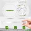 imageBrightever Walnut Wood LED Flush Mount Ceiling Light 12 Inch 24W 3200LM Close to Ceiling Light Fixtures Dimmable amp 2700K6500K 5 Color Selectable Light Fixtures Ceiling Mount 1 Pack3CCTWhite