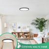 imageBrightever Walnut Wood LED Flush Mount Ceiling Light 12 Inch 24W 3200LM Close to Ceiling Light Fixtures Dimmable amp 2700K6500K 5 Color Selectable Light Fixtures Ceiling Mount 1 Pack5CCTBlack
